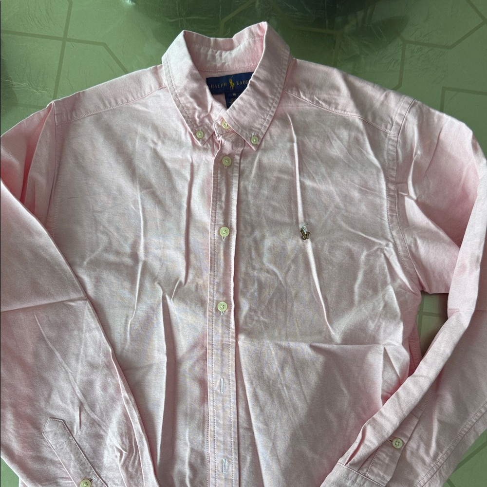 Ralph Lauren Men's Light Pink Button-Down Oxford Shirt
